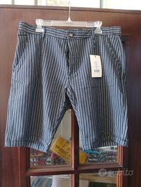 pantaloncino nero a righe bianche