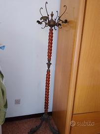 attaccapanni ottone e legno