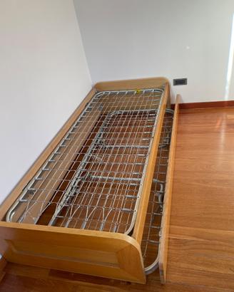 struttura per letto singolo con seconda rete