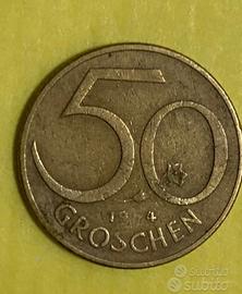 Moneta 50 Groschen con errore di conio