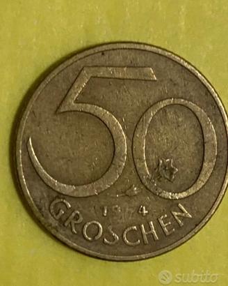 Moneta 50 Groschen con errore di conio