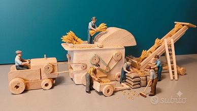 MINIATURA IN LEGNO, MACCHINE PER  TREBBIATURA 