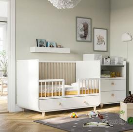 LETTO MYLLRA IKEA BIANCO + MATERASSO BAMBINI 