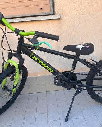 Bici Bambino B'TWIN 20" Rockrider (Nero/Verde)