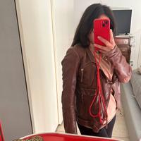 giubbino pelle pinko, taglia 42