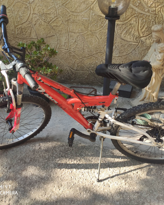 Bicicletta con doppio ammortizzatore