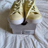 Lacoste Sneakers Donna Tela Gialle - Taglia 37,5 -