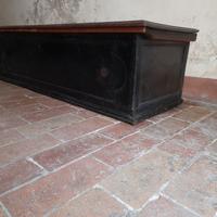 Cassapanca antica legno noce, anno 1900