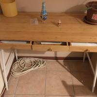 Scrivania IKEA LILLÅSEN in Bambù Come Nuova