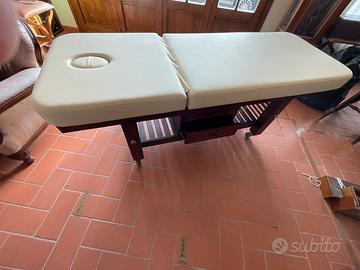 Tavolo per massaggio benessere in legno massello