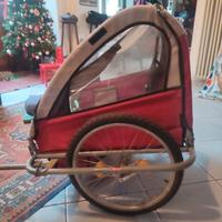 carrello per bicicletta per trasporto bimbi e cose