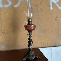 Lampada olio francese vintage 1900
