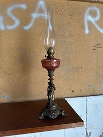 Lampada olio francese vintage 1900