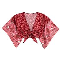 BLUSA A MANICHE AMPIE CON NODO FRONTALE **NUOVA**