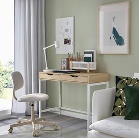 Scrivania ALEX Ikea Rovere chiaro 2 cassetti NUOVA