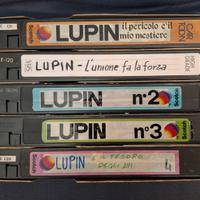Lotto 5 vhs da tv film di Lupin III da italia1