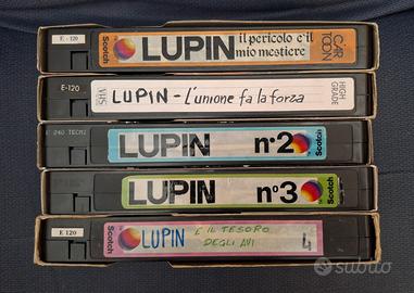 Lotto 5 vhs da tv film di Lupin III da italia1