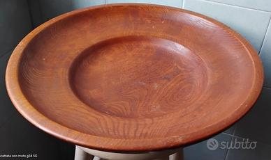 Vassoio in legno massello vintage anni 80 