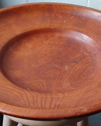 Vassoio in legno massello vintage anni 80 
