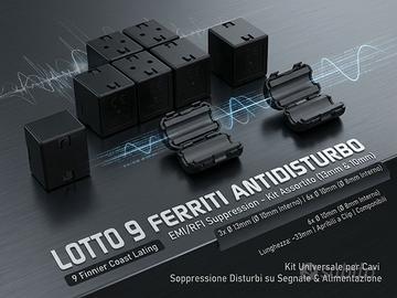 Lotto 9 Filtri Ferrite Antidisturbo L 33mm Usati