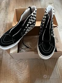 scarpe vans checkerboard black
