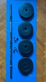 Curl Bar con set di pesi Physionics