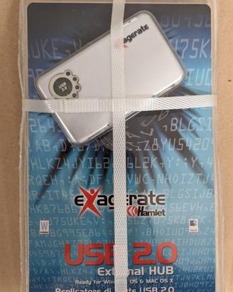 Hamlet Exagerate replicatore 4 porte USB 2.0 HUB