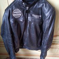 GIACCA MOTO IN PELLE TRIUMPH