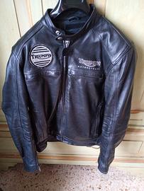 GIACCA MOTO IN PELLE TRIUMPH