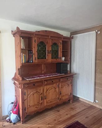 Credenza in legno massello + angoliera vintage