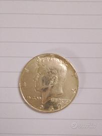 moneta da mezzo dollaro in argento 