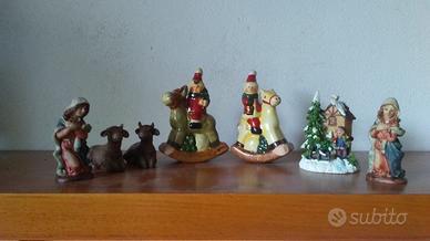 STATUINE NATALE ANNI 80 IN CERAMICA
