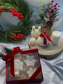 Box di natale con candele profumate