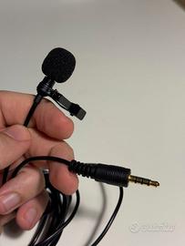 Microfono Lavalier con clip uscita jack 3,5mm