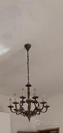 Lampadario ottone