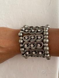 Bracciale elastico con strass