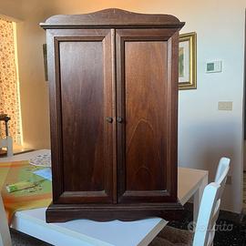 Mobiletto altarino buddista legno noce scuro