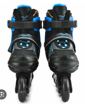 Pattini Roller Flash regolabili  neri/blu