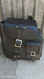 borsa franco cuoio  custom  moto 