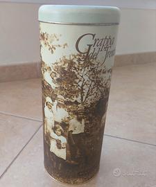 scatola Latta vintage grappa del Trentino