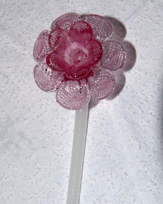 Fiore dritto per lampadario in vetro di Murano