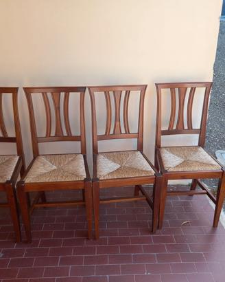 Sedie impagliate in legno masselo 