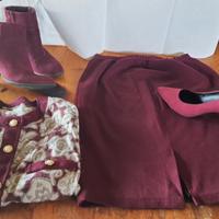 completoi giacca gonna donna 50 lana acrilico 