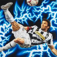 Alex Del Piero Juventus Stampa Arte Poster Calcio