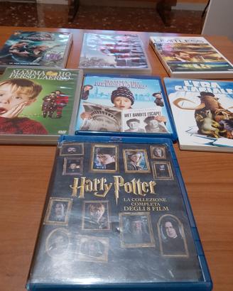 5 FILM DVD ORIGINALI  e 2 blu rayl 