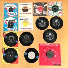 Lotto di 14 dischi "Flexi" vintage a 45 giri. 