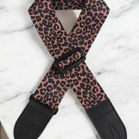 Tracolla cinta cinghia Leopardata scura chitarra