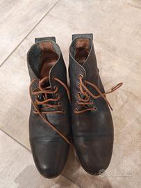 stivaletti armani in pelle uomo