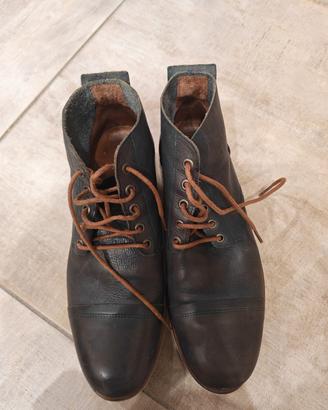 stivaletti armani in pelle uomo
