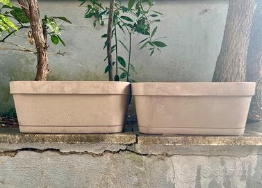 Coppia di Balconette / Fioriere B-Smart XL Tortora